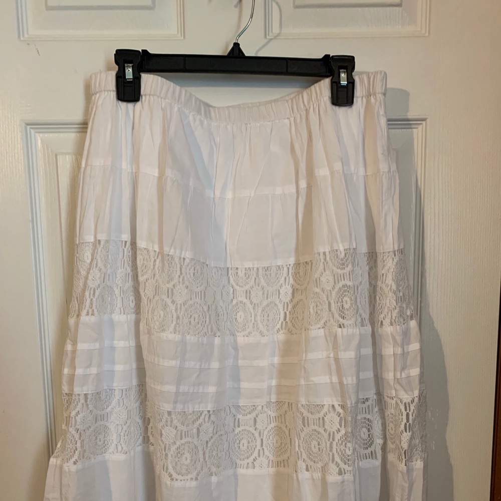 EUC White Midi Skirt